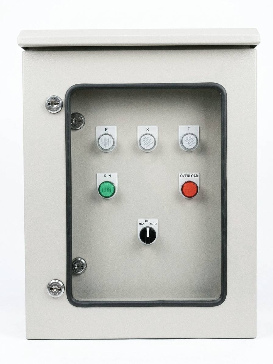 Sewage-Pump ABB  SEW29052026001-1HP 380V ตู้มีกระจก 2 ชั้นกันน้ำ